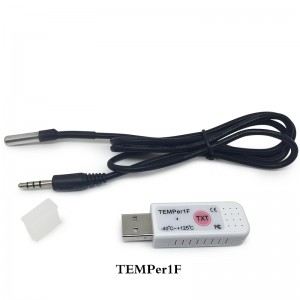 USB温度计 带探头传感器环境监测 实验室TEMPer1F
