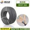 RVVY3*4平方防水防冻软电缆 黑色国标电线100米防水线