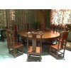 力荐森欣红木古典家具新款巴花明式圆餐台-西藏餐桌