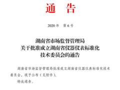 湖南省仪器仪表标准化技术委员会成立了！