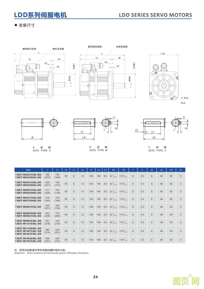 22-LDD series 130ST servo motor 华大绝对值伺服电机 130法兰电机尺寸