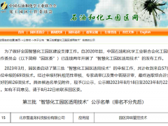 权威认可 | 雪迪龙“园区异味管控技术”入选2023年（第三批）智慧化工园区适用技术目录
