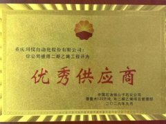 喜报丨川仪股份荣获中国石油独山子石化塔二期乙烯工程“优秀供应商”称号